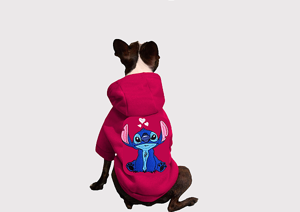 Blusão Moletom com Capuz Personagem Pink Gaby Moda Pet - Atacado