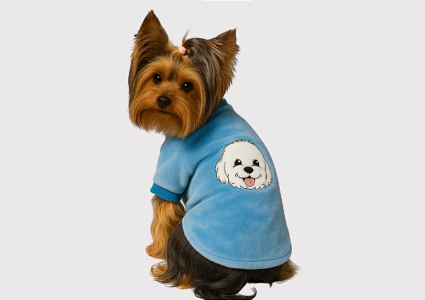 Casaco Tal Pet Ultrasoft Azul Gaby Moda Pet - Atacado