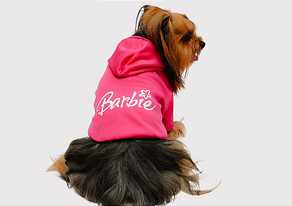 Blusão Moletom com Capuz Los Barbie Pink  Gaby Moda Pet - Atacado