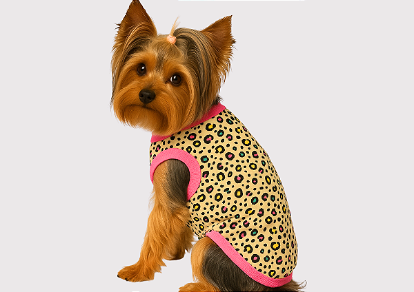 Tshirt Roupa Pet Animal Print Gaby Moda Pet - Atacado