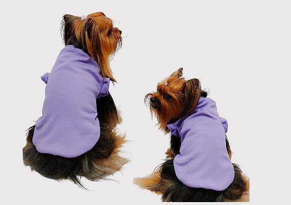 Roupa Moletom Básica Lilas Gaby Moda Pet Atacado