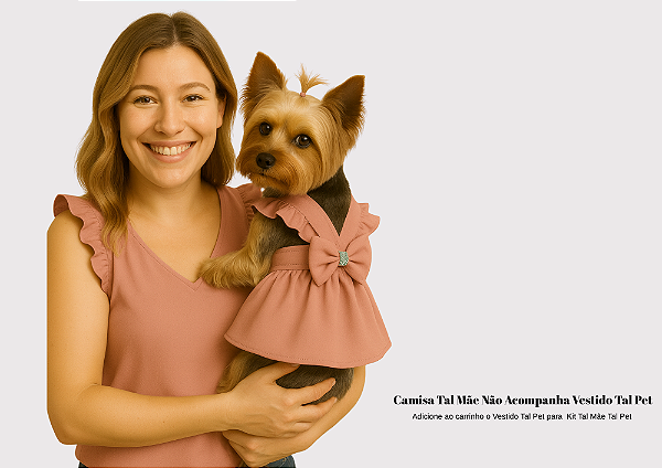 Camisa Alfaiataria Tal Mãe Colors Candy Nude Gaby Moda Pet - Venda Atacado