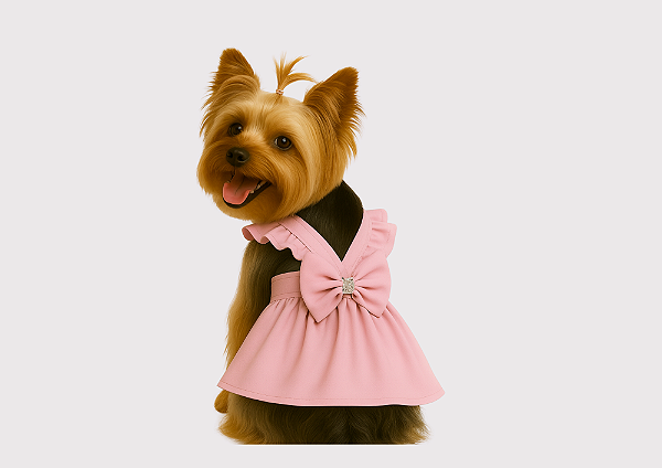Vestido Pet Premium Colors Candy Rosa Bebê Gaby Moda Pet Venda Atacado