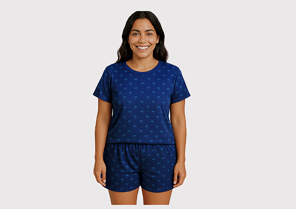 Babydoll Verão Azul Marinho Tal Mãe – Gaby Moda Pet Atacado