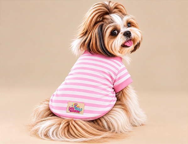 T-Shirt Pet Petit Belle Rosa Linha Premium 50% Algodão | Estampas Primavera Verão | Atacado