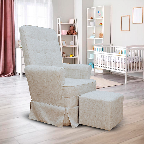 Poltrona Ana Júlia + Puff Simples