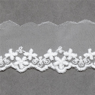 Bordado Inglês Arte Punto Tule BT-012 3,5cm Branco 13,7mts