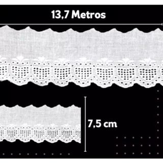 Bordado Ingles de Algodão Importado C/13,7 Metros Part.02