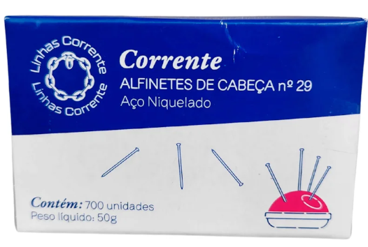 Alfinete de Cabeça Corrente Nº29 com 50gr
