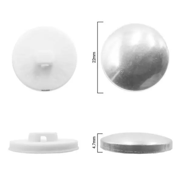 Botão Bombe P/Forrar Herimar Pct 144 Peças Tamanhos 22 Ao 40