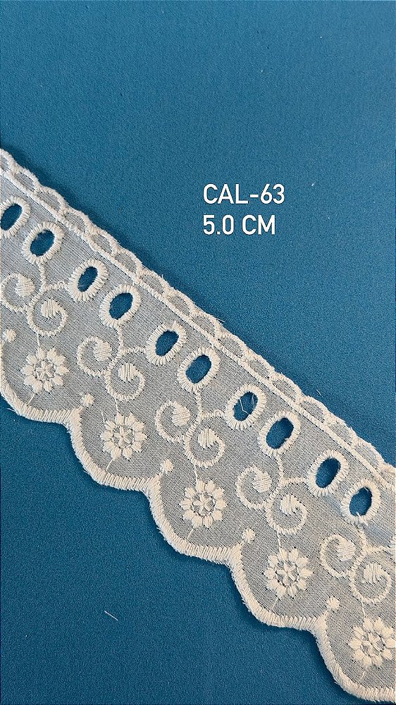 Bordado Inglês Algodão CAL-63 c/13,7 mt