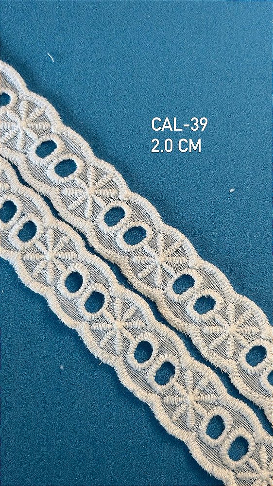 Bordado Inglês Algodão CAL-39 c/13,7 mt