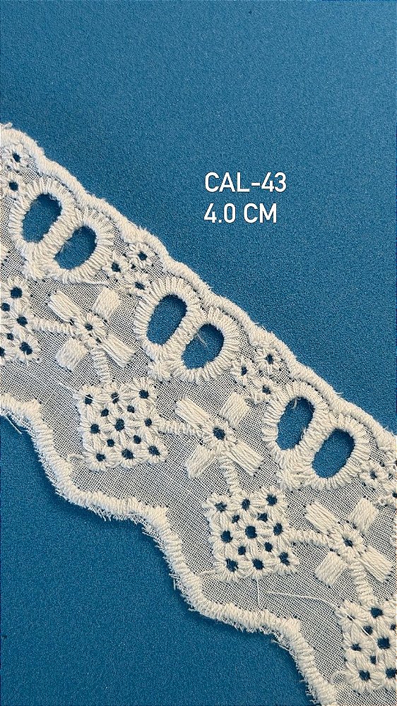 Bordado Inglês Algodão CAL-43 c/13,7 mt