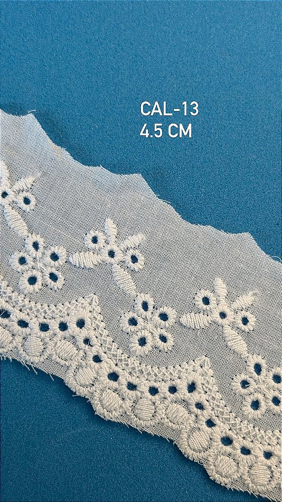 Bordado Inglês Algodão CAL-13 c/13,7 mt