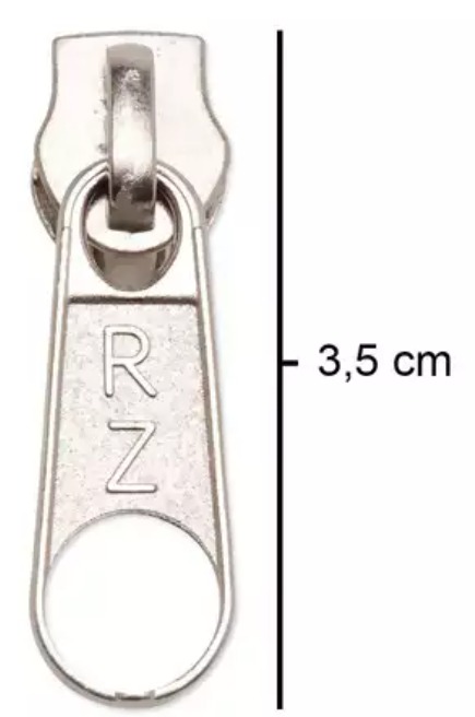 Cursor p/ Zíper Nylon Grosso Niquelado nº 5 - Pacote c/ 100 unidades