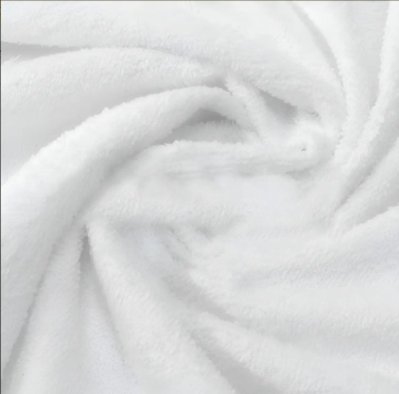 Tecido Felpudo Atoalhado Velour Aveludado Branco Metro