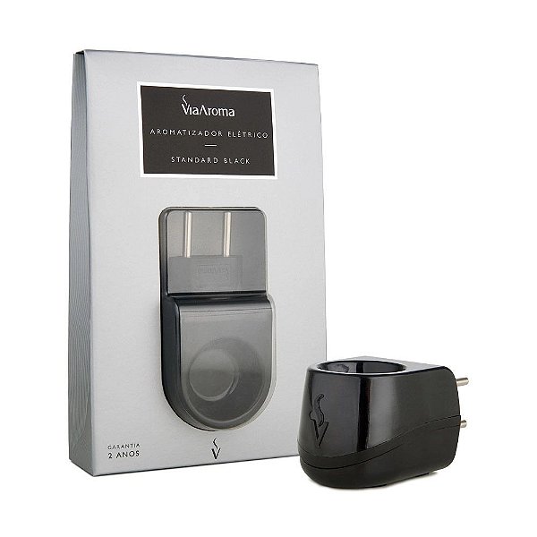 Difusor Aromatizador Elétrico Bivolt Colors Terracota Via Aroma - Preto