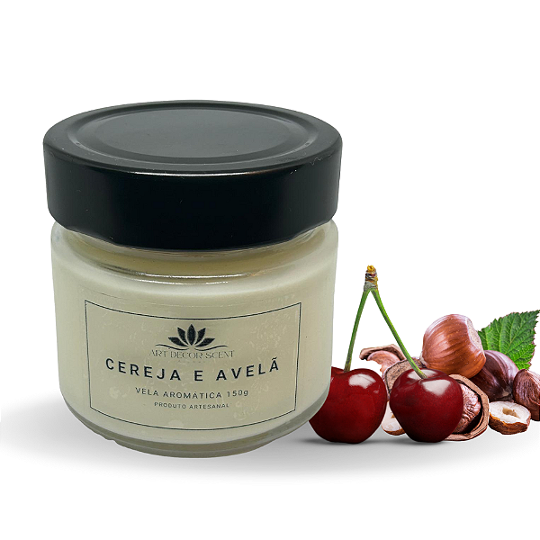 Vela Aromática Cereja e Avelã - 150g