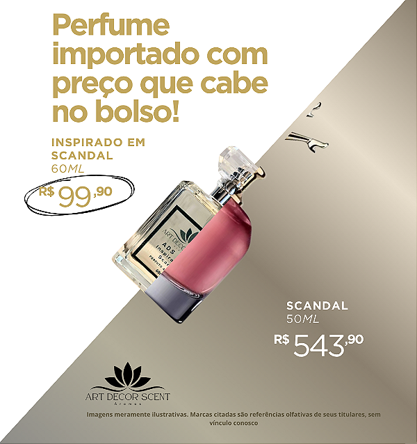 Perfume Art Decor Scent - Inspirado em Scandal 60ml