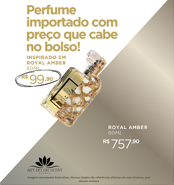 Perfume Imported Inspirado em Royal Amber - 60ml