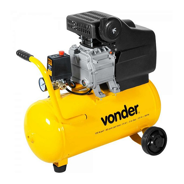 Motocompressor de Ar 8,0 pés 21,6L 2hp 120 Libras MCV 216 Vonder