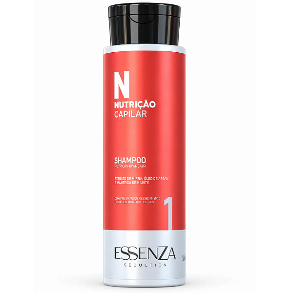 Shampoo Essenza Seduction Nutrição Capilar 500 mL | Óleo de Argan e Mirra