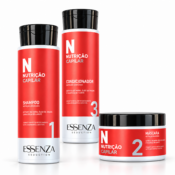Kit Nutrição Alta Performace 3 Passos - Recarga Lipídica Capilar Essenza Professional