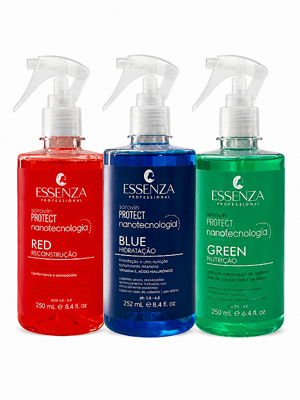 Kit 3x Nano Tecnologia Capilar 250ml - Potencializadores de Tratamentos e Alisamentos Essenza Professional