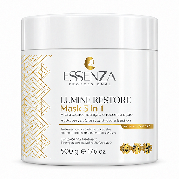 Máscara Capilar Essenza Lumine Restore 3 Em 1 500g Lançamento