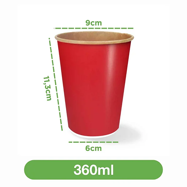Copo de Papel Red Cup 360ml - 350 unidades