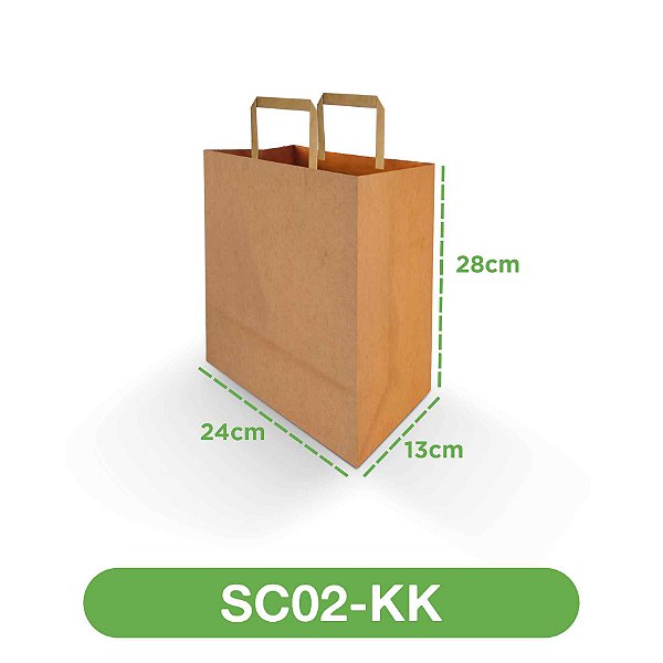 Sacola de papel kraft 02 - 50 unidades