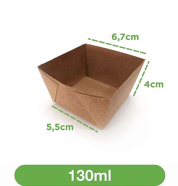 Bandeja 130ml kraft multiuso | 450 unidades