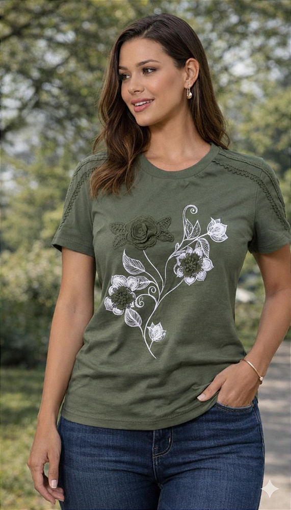 BLUSA DE MALHA COM SILK GUIPIR FASCINIUS