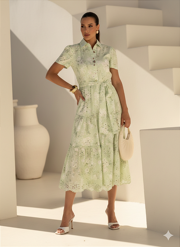 VESTIDO ESTER DETALHES BORDADOS TATA MARTELLO