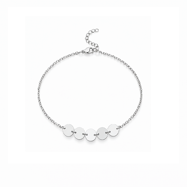 Pulseira Cinco Círculos em Aço Inoxidável