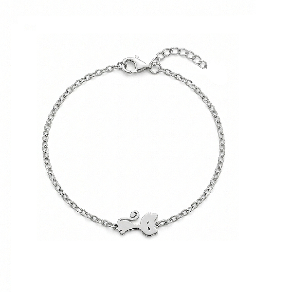 Pulseira Gatinho Minimalista em Aço Inoxidável