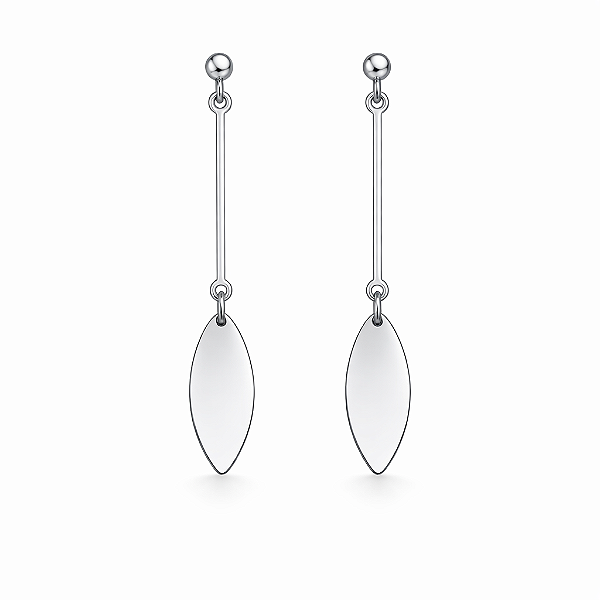 Brinco Folha em Aço Inoxidável