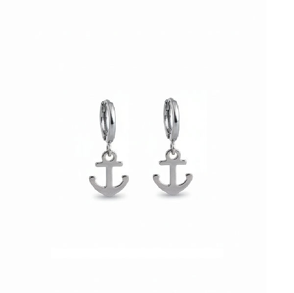 Brinco Mini Argola Náuticas em Aço Inoxidável