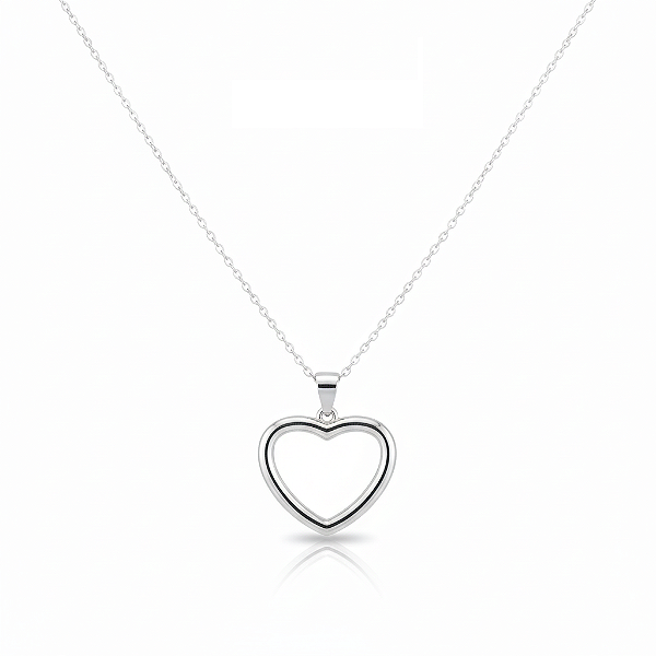 Colar Coração Clássico em Aço Inoxidável