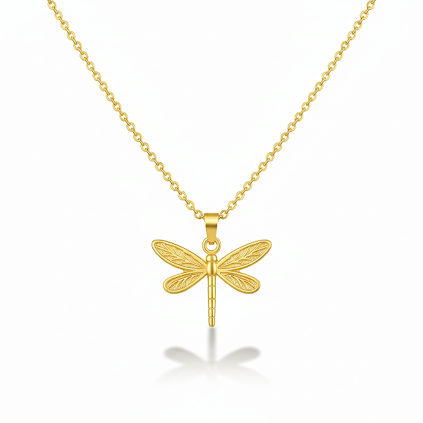 Colar Libélula Renascence em Aço Inoxidável Dourado