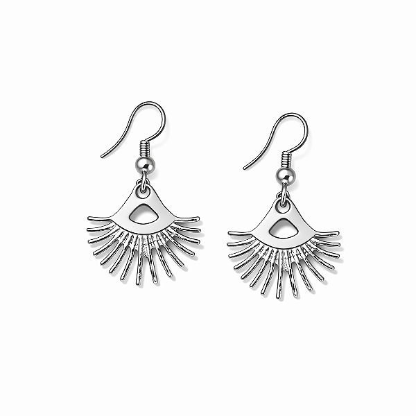 Brinco Girassol Lumina em Aço Inoxidável Prateado