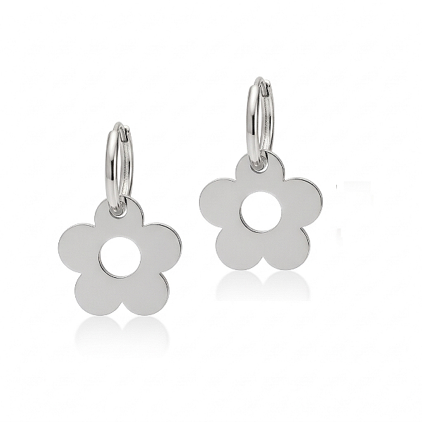 Brinco Retrô Francês em Aço Inoxidável Prateado