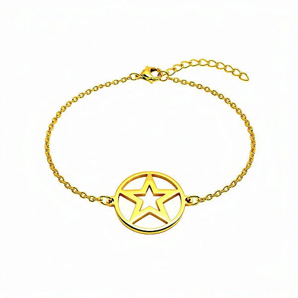 Pulseira Estrela em Aço Inoxidável