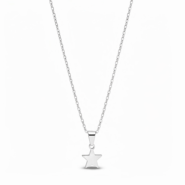 Colar Estrela Delicada em Aço Inoxidável Prateado