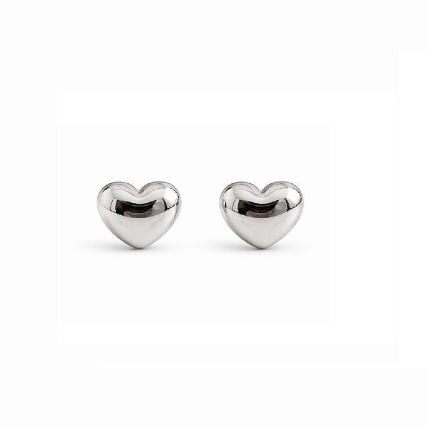 Brinco Mini Coração em Aço Inoxidável