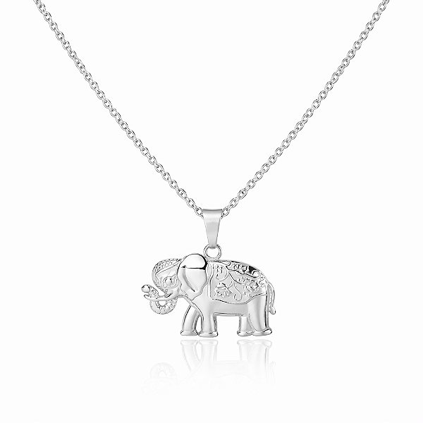Colar Elefante em Aço Inoxidável
