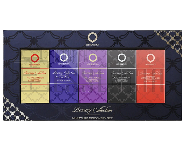 Kit Luxury Miniaturas – Orientica – 5 Perfumes Unissex 7,5ml