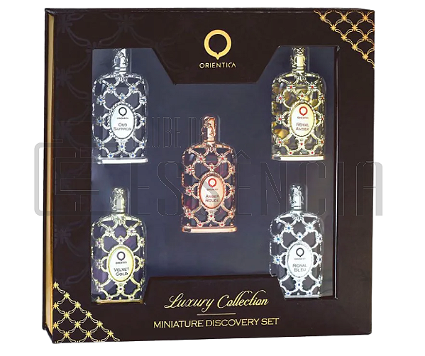 Kit Luxury Miniaturas – Orientica – 5 Perfumes Unissex 7,5ml