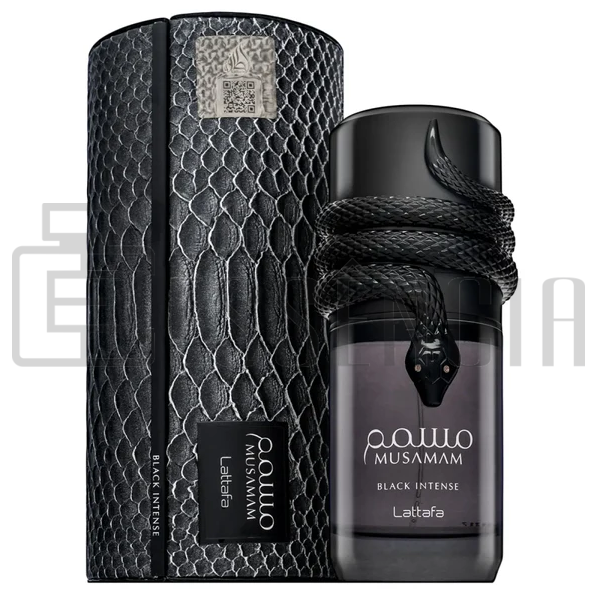 Perfume Musamam Black Intense – Lattafa – Eau de Parfum Compartilhável (Unissex) 100ml