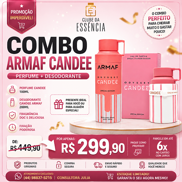 COMBO ARMAF CANDEE – Perfume 100ml + Desodorante 200ml